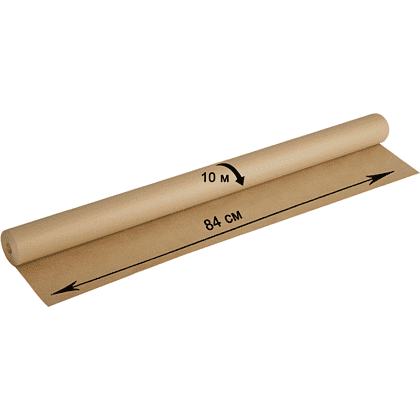 Бумага декоративная в рулоне "OfficeSpace",10x0,84 м, крафт - 2