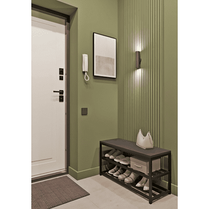 Обувница ALLERD 2 RION, черный муар, 830х320х450, металл бруклин - 3