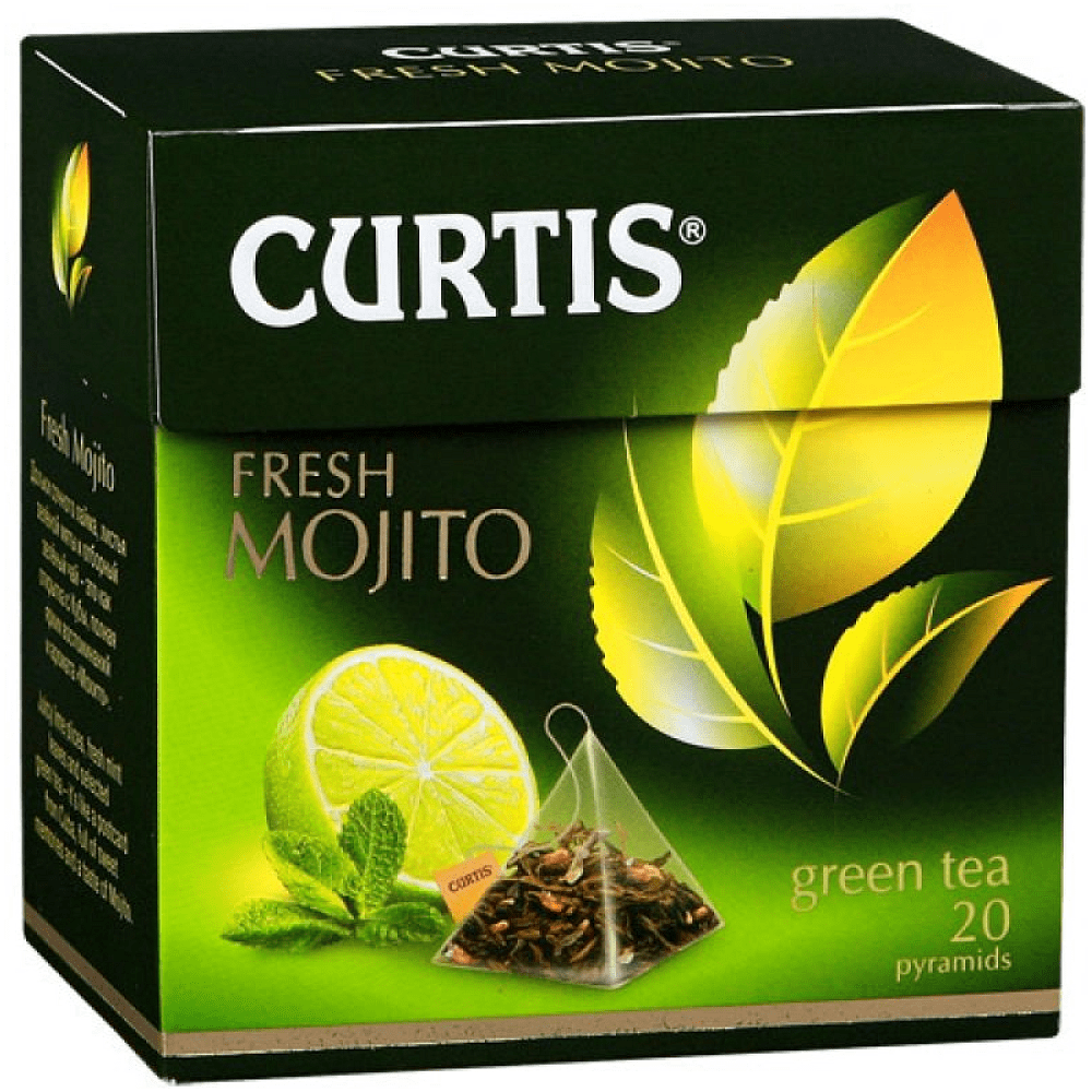 Чай "Curtis" Fresh Mojito, 20 пакетиковx1.7 г, зеленый