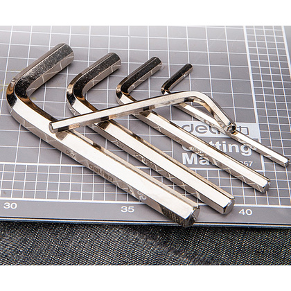 Набор ключей Г-образных Deli YS EDL230009 шестигранный, 1,5-10 мм, 9 шт., серебристый, блистер - 3