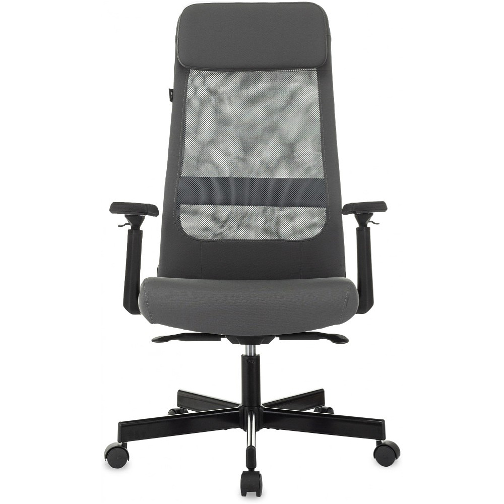 Кресло для руководителя Бюрократ T-995, ткань, сетка, серый, металл черный - 2