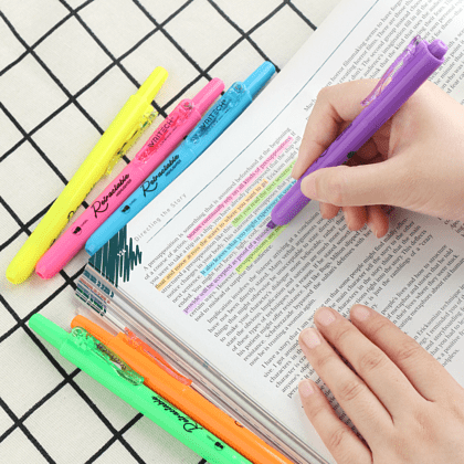 Маркер текстовый автоматический "Retractable", фиолетовый - 4