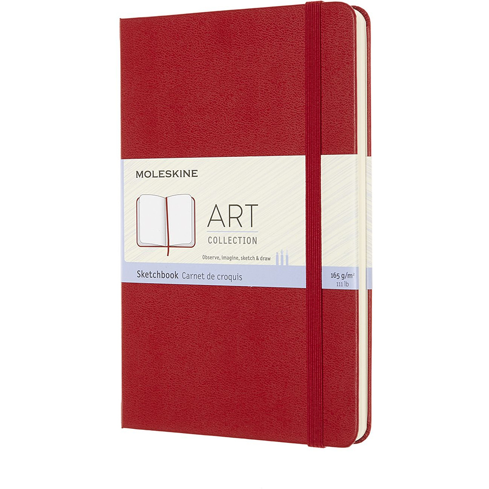 Блокнот для рисования "Art Sketchbook Medium", А5, 115x180 мм, 72 л, красный