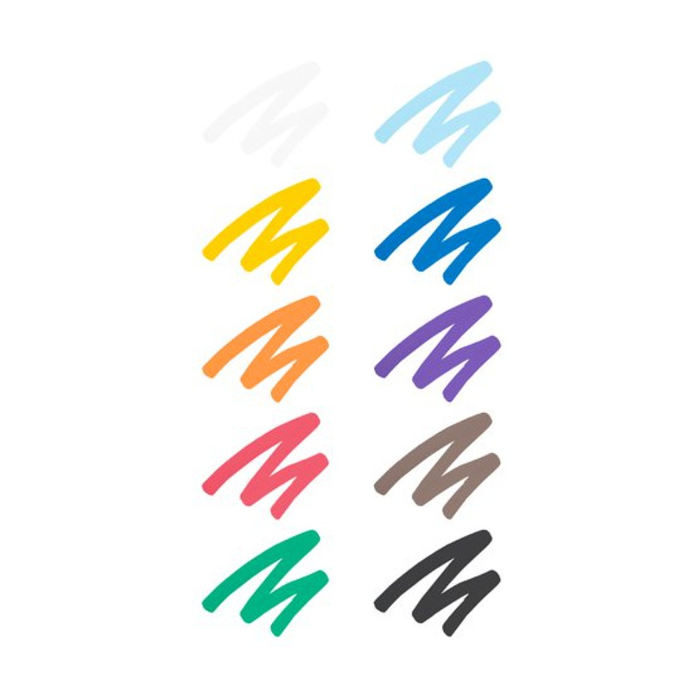 Маркер акриловый "Сонет. Основные цвета", двухсторонний, набор 10 цветов, блистер - 3