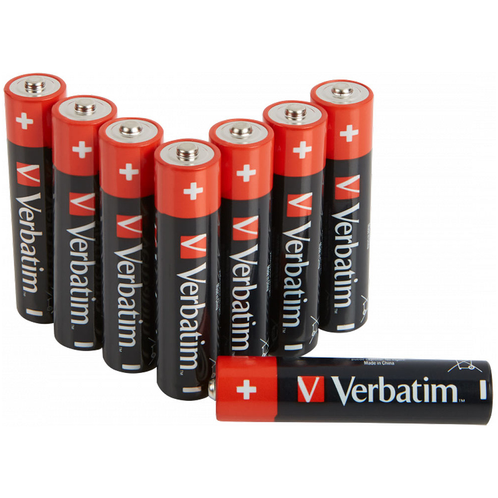 Батарейки алкалиновые Verbatim "ААА/LR03", 8шт, щелочные 