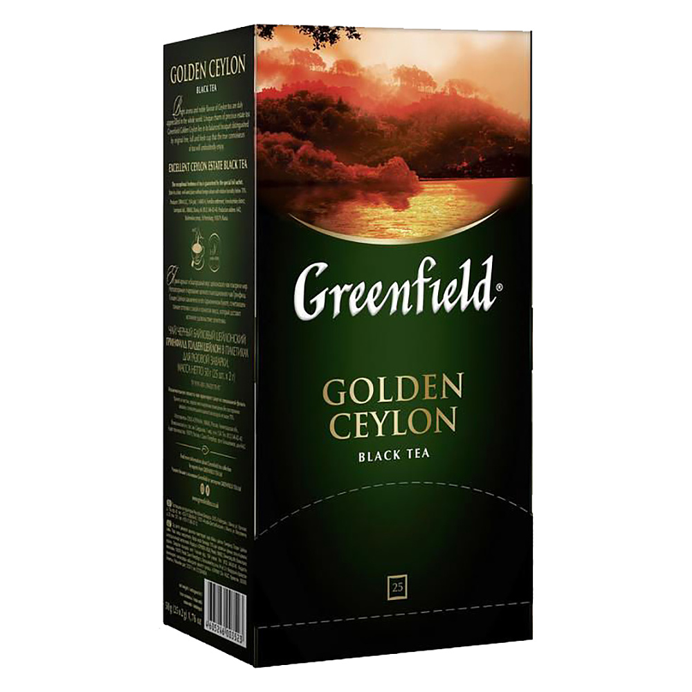 Чай "Greenfield" Golden Ceylon, 25 пакетиков x2 г, черный