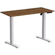 Стол с электроприводом WellDesk Basic 1300x675х18 белый/дуб хантон темный (9191460+9178197)