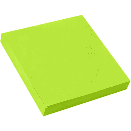 Бумага для заметок на клейкой основе "Yesli:", 75x75 мм, 100 листов, зеленый неон
