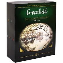 Чай "Greenfield" Earl Grey Fantasy, 100 пакетиков x2 г, черный