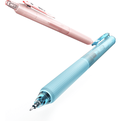 Ручка шариковая автоматическая "Low Viscosity", 0,7 мм, белый, стерж. синий - 2