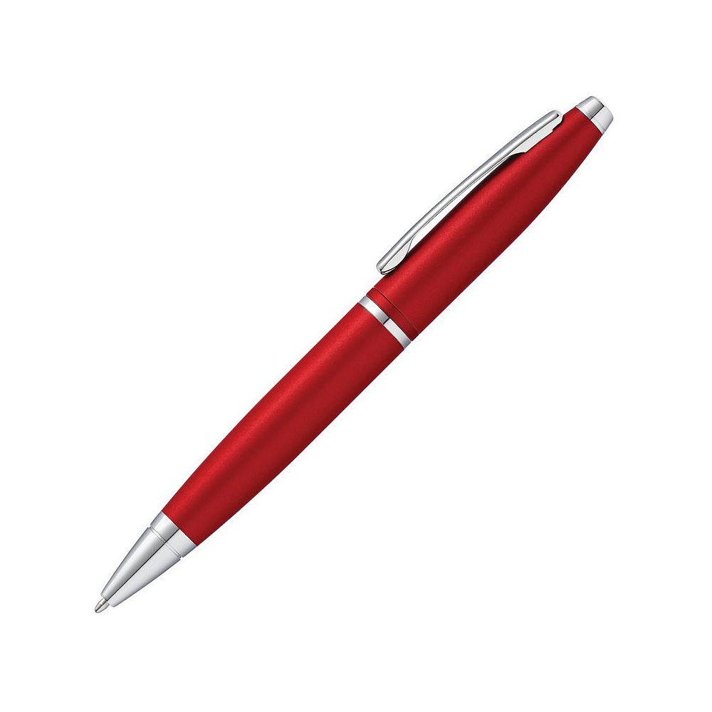 Ручка шариковая автоматическая "Cross Calais Matte Metallic Crimson", 0.7 мм, матовый малиновый, серебристый, стерж. черный - 2