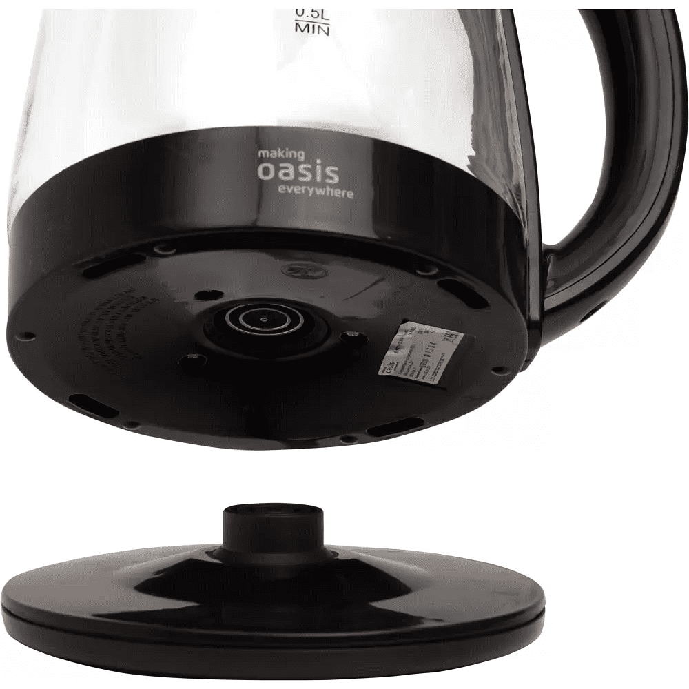 Электрочайник Oasis K-8GB, пластик, стекло, черный - 5