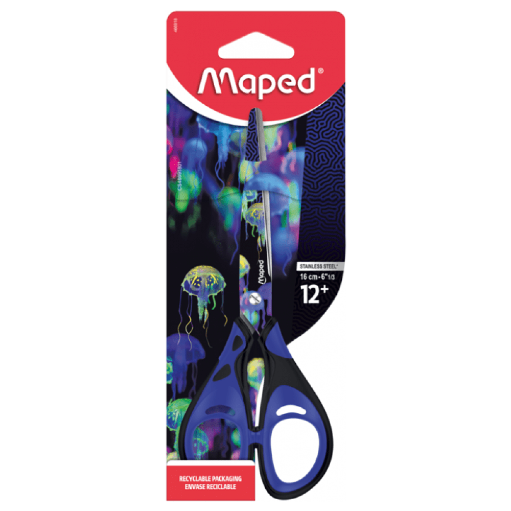 Ножницы Maped "Deepsea paradise", 16 см, синий, черный  - 2