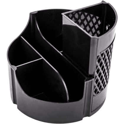 Подставка для канцелярских мелочей "Офис Класс 360°", пластик, черный