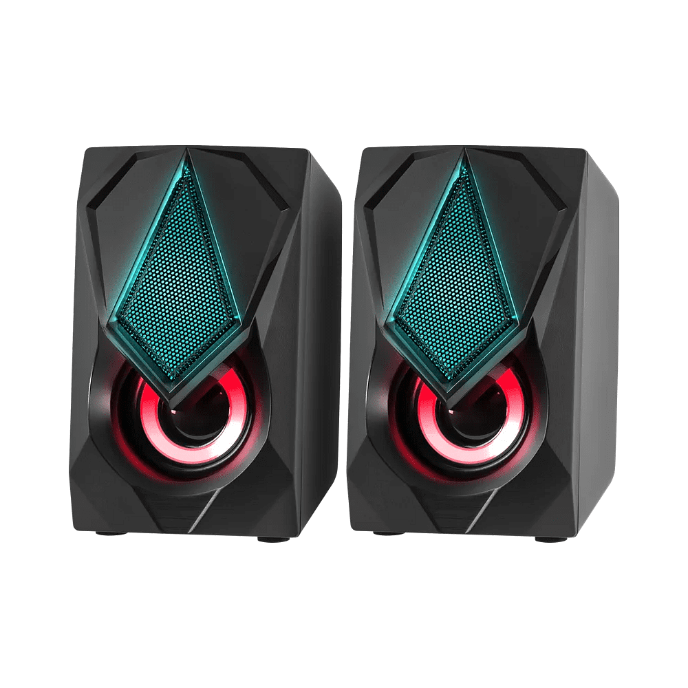 Акустическая система Defender Solar 1, 6 Вт, USB, подсветка, черный