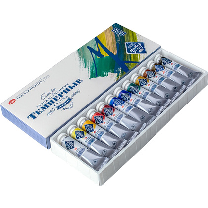 Краски темперные "Мастер Класс", набор 12 цветов, тубы - 2