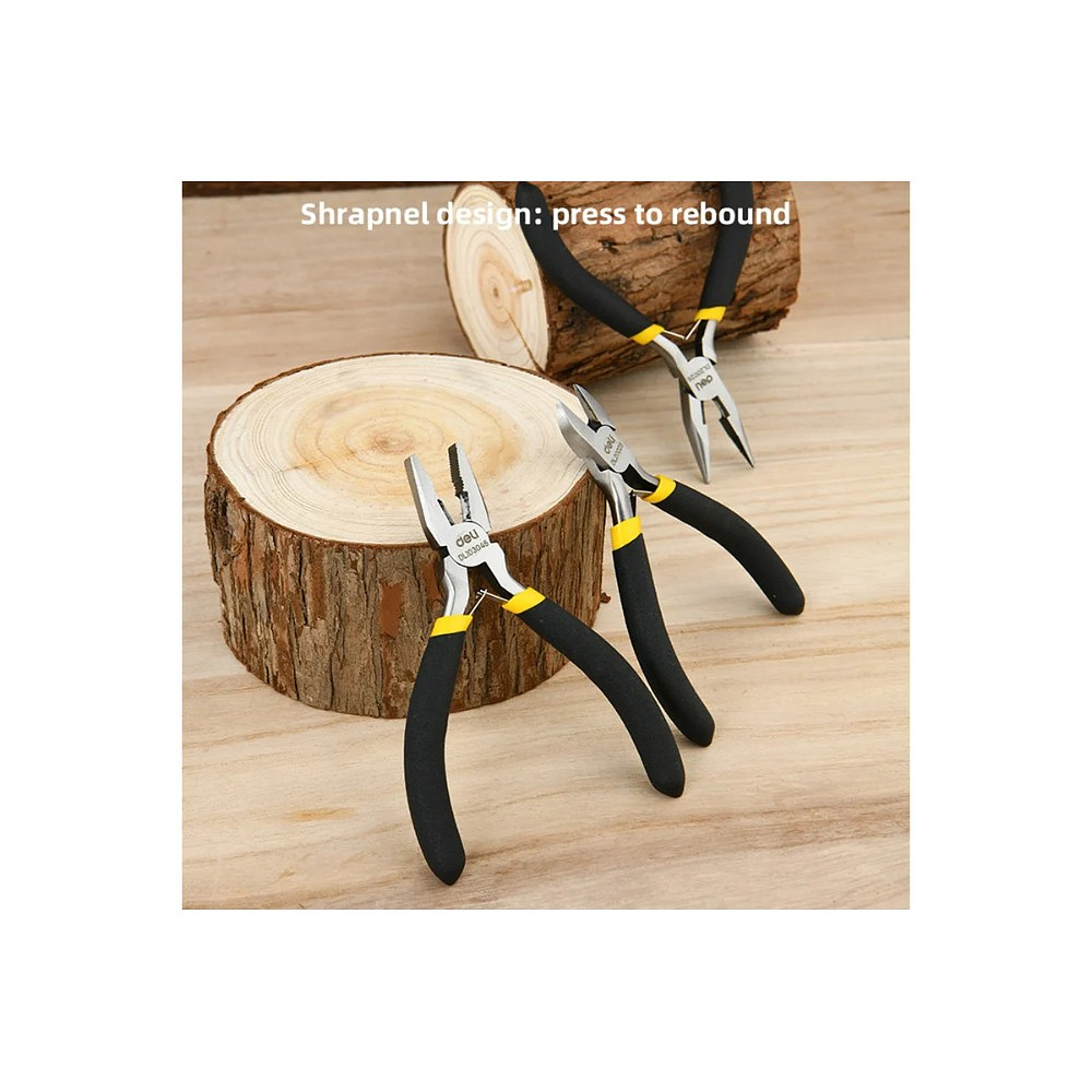 Набор мини-плоскогубцев Deli YS EDL103205-6, 6 шт., желтый, черный - 3
