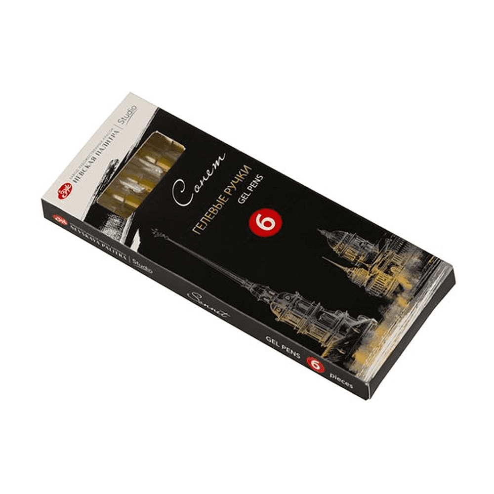 Ручка гелевая "Сонет", 0.5 мм, золото - 6