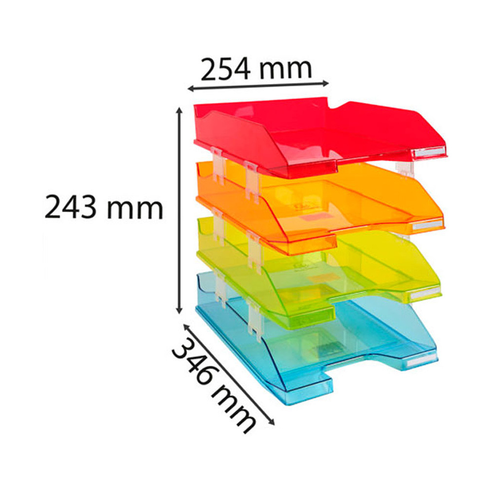 Лоток для бумаги горизонтальный "Combo Linicolor", ассорти - 3