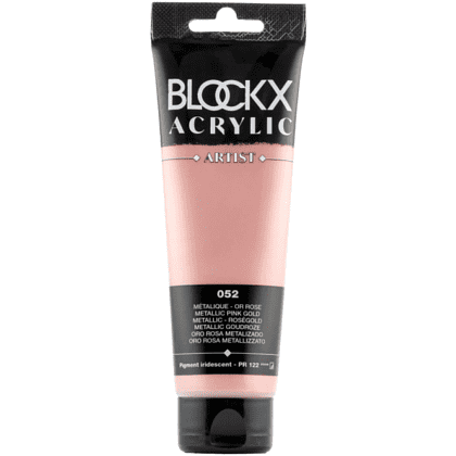 Краски акриловые "Blockx", 052 розовое золото металлик, 120 мл