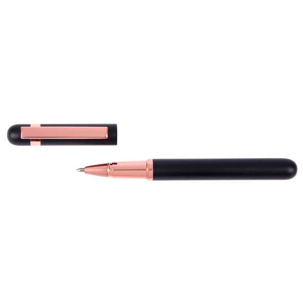 Ручка роллер "Copper roller", 0.7 мм, черный, стерж. синий - 2