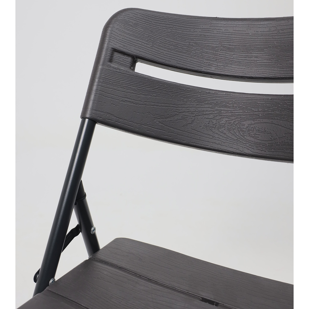 Стул складной, пластик, темно-серый - 10