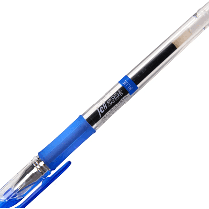 Ручка гелевая "Jell-Zone Standard", 0.5 мм, прозрачный, стерж. синий - 4