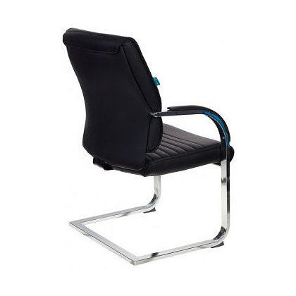 Кресло на полозьях "Бюрократ T-8010-LOW-V", искусственная кожа, черный - 4