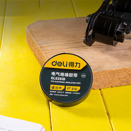 Изолента ПВХ Deli YS DL5261B, 18 мм х 20 м, 130 мкм, черный - 2