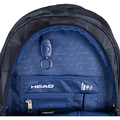 Рюкзак молодежный "Head 3D blue", чёрный - 8