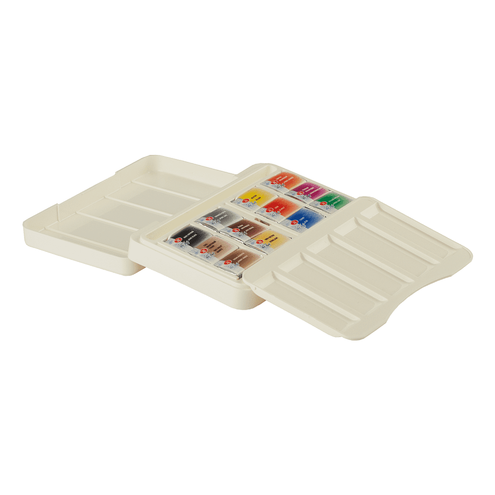 Краски акварельные "Белые ночи анималистика", 12 цветов, кюветы - 9