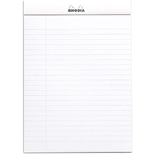 Блокнот "Rhodia", А6, 80 листов, линейка, белый