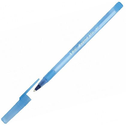 Ручка шариковая "Bic Round Stic", 0.32 мм, голубой, стерж. синий