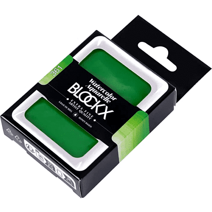Краски акварельные "Blockx. Giant pan", 361 травяной зеленый, 18 мл., кювета - 2