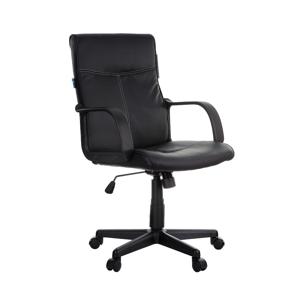 Кресло для персонала Helmi HL-M03 "Referent", экокожа, пластик, черный