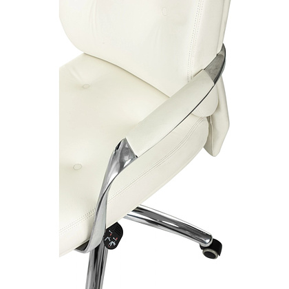 Кресло для руководителя Бюрократ DAO, кожа, белый - 6