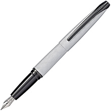 Ручка перьевая "Cross ATX Brushed Chrome Fountain Pen", M, белый, черный, патрон черный