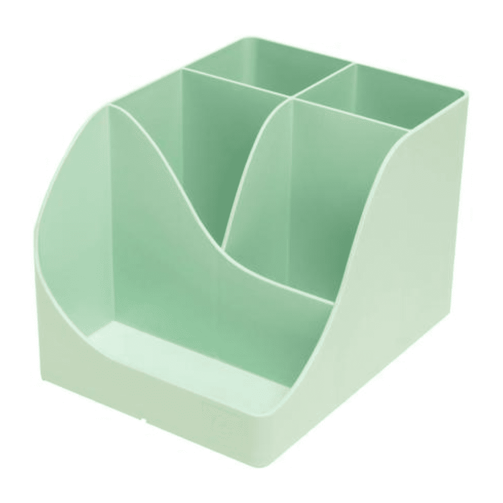 Подставка для ручек "Autentik", пластик, 5 делений, шалфейно-зеленый - 5