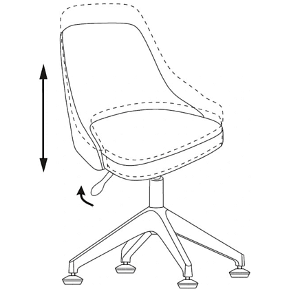 Кресло "Бюрократ CH-340GLZ", ткань, синий, каркас пластик, корпус серый - 5