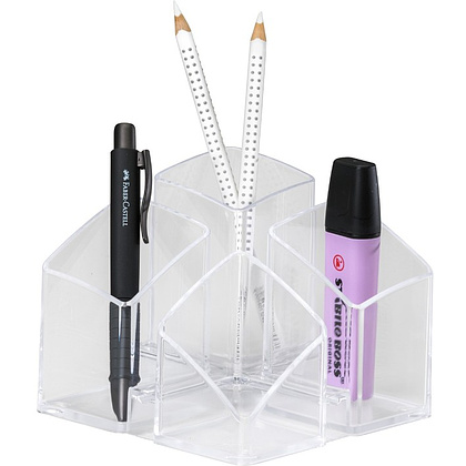 Подставка для канцелярских мелочей "Scala", прозрачный - 3