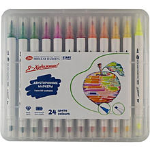 Маркеры акриловые "Я-Художник!", набор, 24 цвета, двусторонние