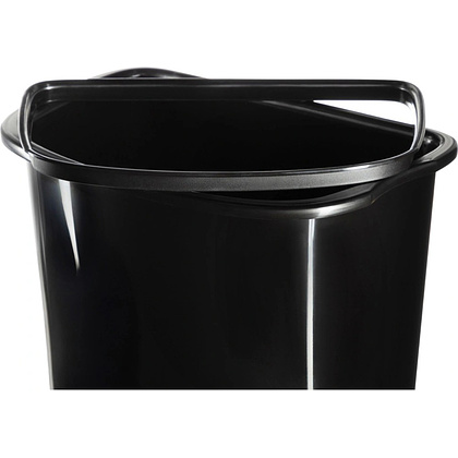 Корзина для мусора Luscan Prof Etalon, 32 л, с крышкой, черный - 5