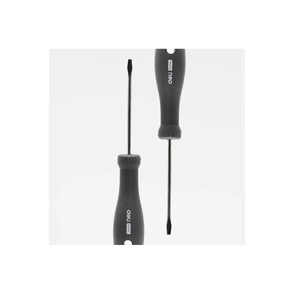 Отвертка Deli HS EHT1103, SL3х75 мм, Soft Touch, черный - 8