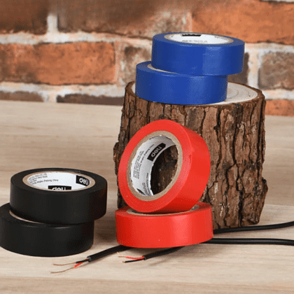 Набор ПВХ изолент Deli EDL5264-6, 18 мм x 10 м, 6 шт./упак.  - 4