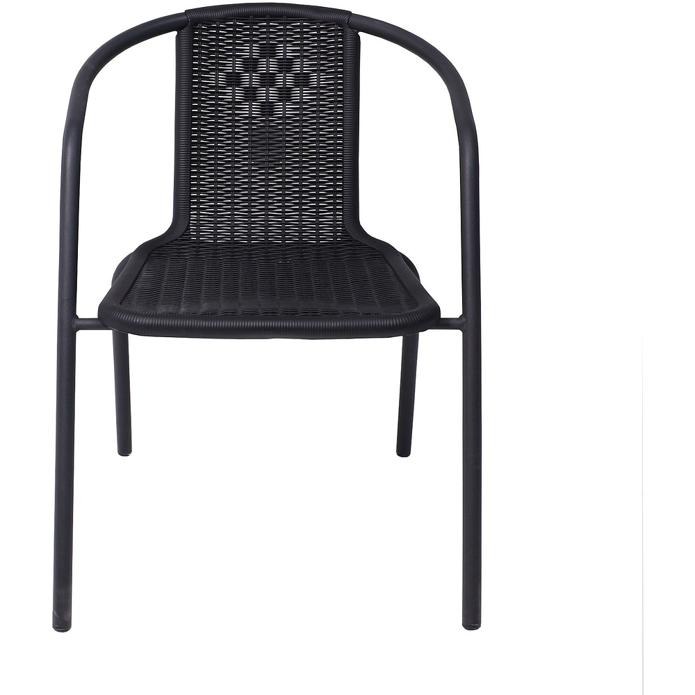 Кресло садовое AksHome RVERONA, PP, черный, сталь-черная - 8