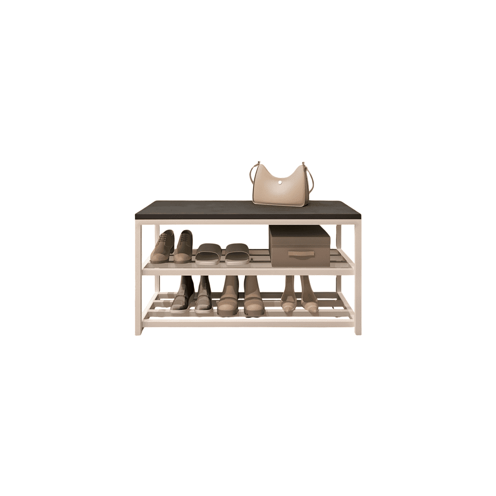 Обувница ALLERD 2 RION, белый муар, 830х320х450, металл бруклин