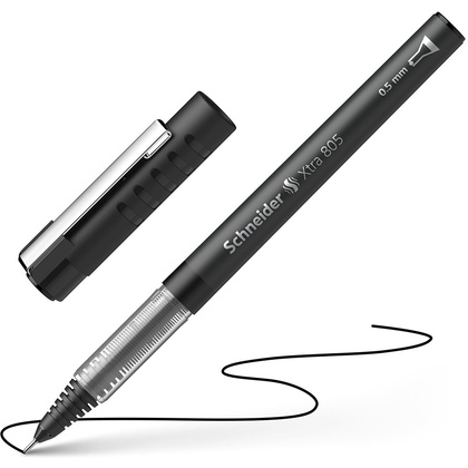 Ручка-роллер "Schneider Xtra 805", 0.5 мм,черный, стерж. черный - 2