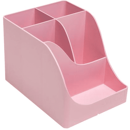 Подставка для ручек "Autentik", пластик, 5 делений, конфетно-розовый - 4