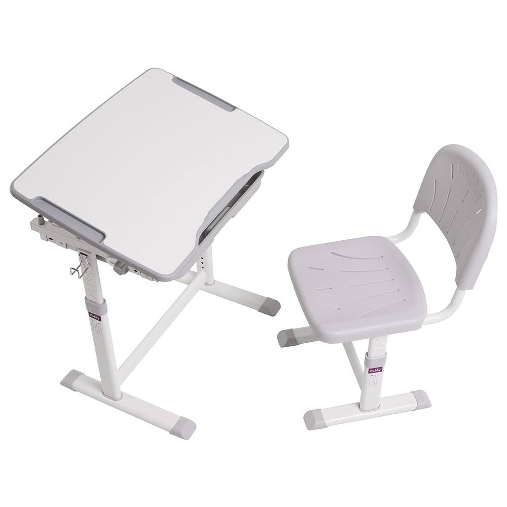 Комплект растущей мебели Fundesk "Cubby Sorpresa": парта + стул, серый - 2