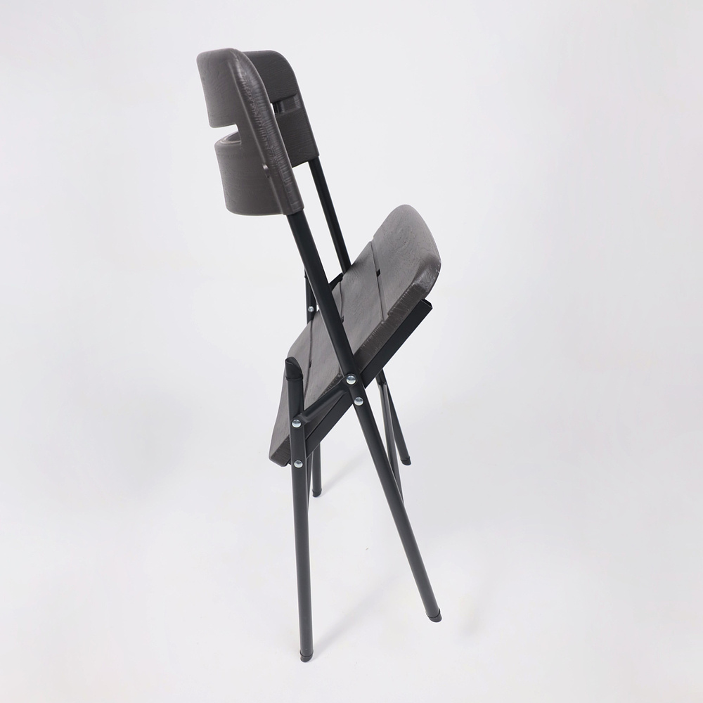 Стул складной, пластик, темно-серый - 16